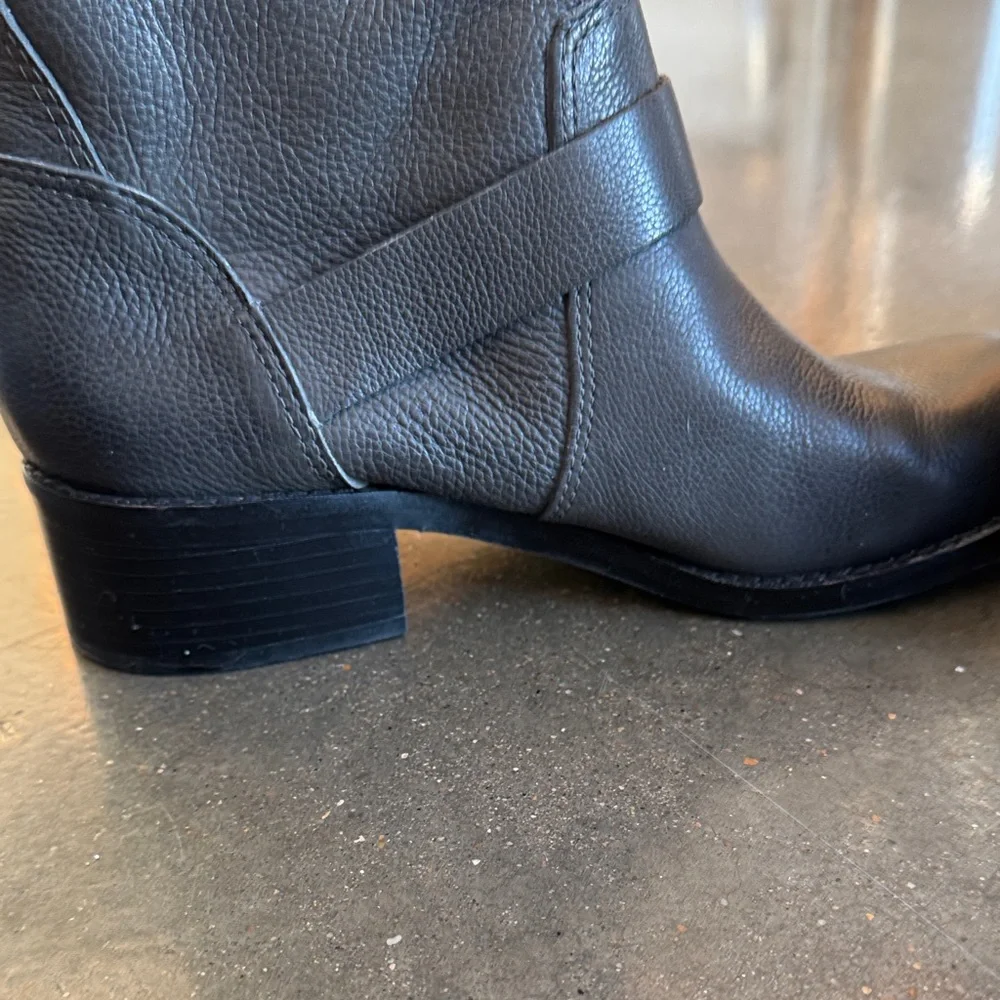Vince Camuto Grey Leather Boots - Picture 5 of 8